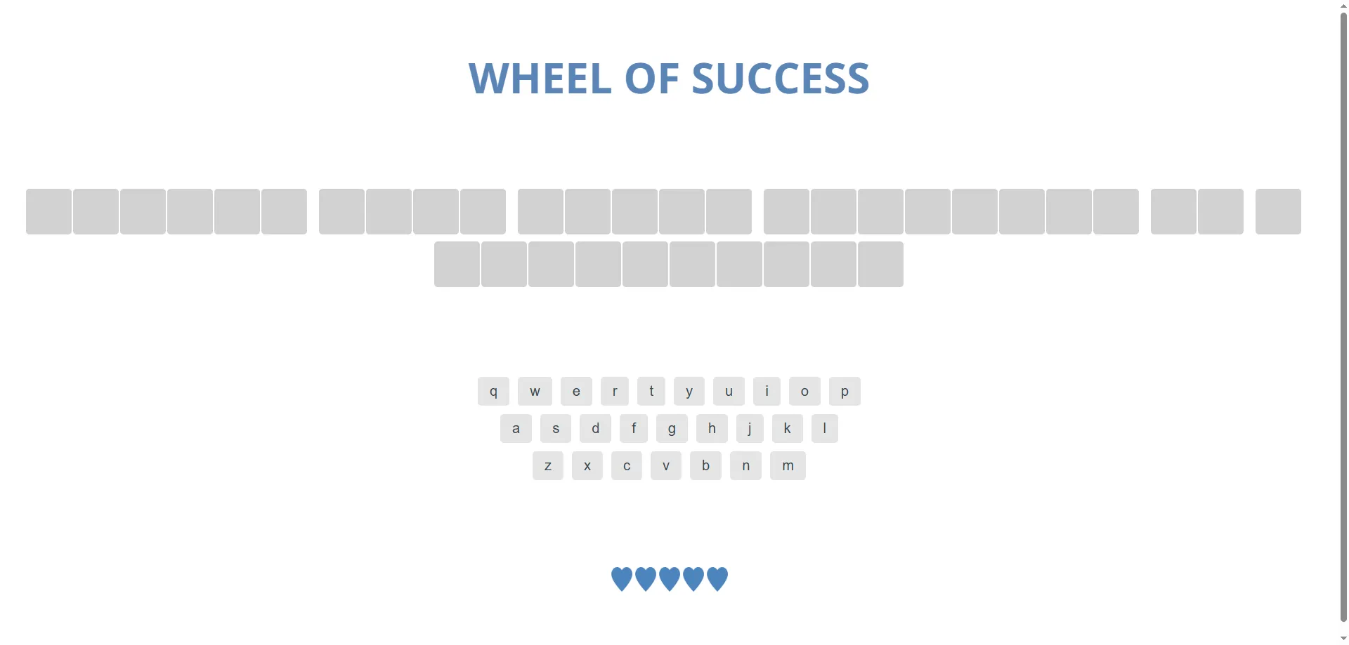 screenshot of the wheel of success
